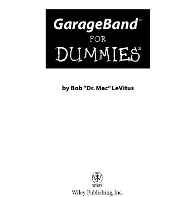 خرید و دانلود نسخه کامل کتاب GarageBand for Dummies