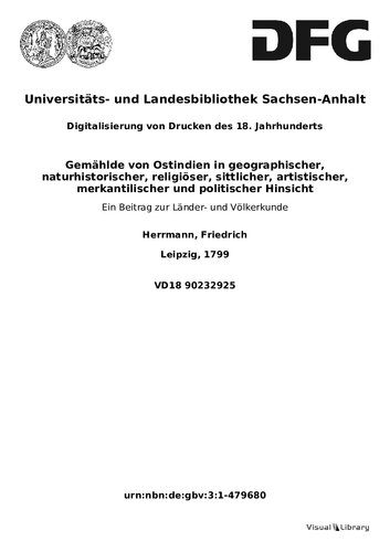 خرید و دانلود نسخه کامل کتاب Gemählde von Ostindien in geographischer, naturhistorischer, religiöser, sittlicher, artistischer, merkantilischer und politischer Hinsicht. Ein Beitrag zur Länder- und Völkerkunde_68c109e6ad786.jpeg خرید و دانلود نسخه کامل کتاب Gemählde von Ostindien in geographischer, naturhistorischer, religiöser, sittlicher, artistischer, merkantilischer und politischer Hinsicht. Ein Beitrag zur Länder- und Völkerkunde