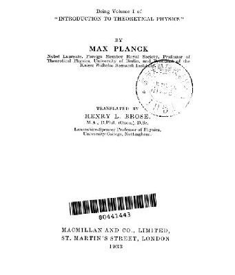 خرید و دانلود نسخه کامل کتاب General mechanics, being volume I of Introduction to theoretical physics