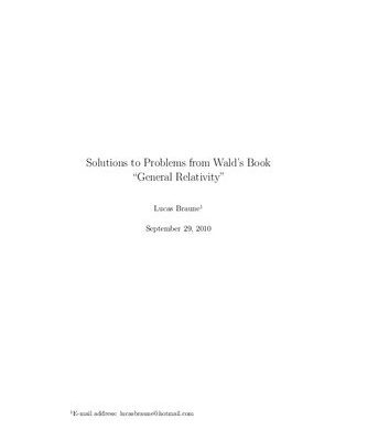 خرید و دانلود نسخه کامل کتاب General Relativity (Solutions to Problems from Wald’s Book “General Relativity”)
