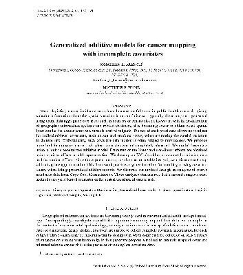 خرید و دانلود نسخه کامل کتاب Generalized additive models for cancer mapping with incomplete covariates