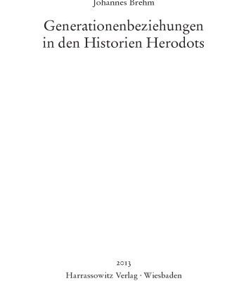 خرید و دانلود نسخه کامل کتاب Generationenbeziehungen in den Historien Herodots