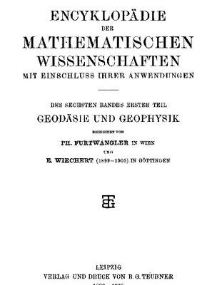 خرید و دانلود نسخه کامل کتاب Geodäsie und Geophysik
