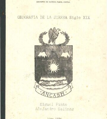 خرید و دانلود نسخه کامل کتاب Geografía de la sierra, siglo XIX. Áncash