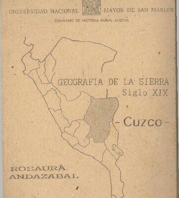 خرید و دانلود نسخه کامل کتاب Geografía de la sierra, siglo XIX. Cuzco