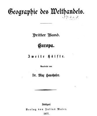 خرید و دانلود نسخه کامل کتاب Geographie des Welthandels / Europa