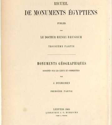 خرید و دانلود نسخه کامل کتاب Geographische Inschriften altägyptischer Denkmäler in den Jahren 1863-1865 an Ort und Stelle gesammelt und erläutert