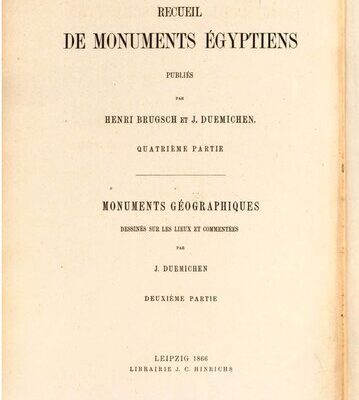 خرید و دانلود نسخه کامل کتاب Geographische Inschriften altägyptischer Denkmäler nebst einem Anhange enthaltend die im Tempel von Edfu aufgefundenen Rezepte
