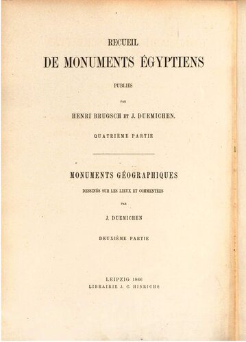 خرید و دانلود نسخه کامل کتاب Geographische Inschriften altägyptischer Denkmäler nebst einem Anhange enthaltend die im Tempel von Edfu aufgefundenen Rezepte_68c47f2b61e4c.jpeg خرید و دانلود نسخه کامل کتاب Geographische Inschriften altägyptischer Denkmäler nebst einem Anhange enthaltend die im Tempel von Edfu aufgefundenen Rezepte