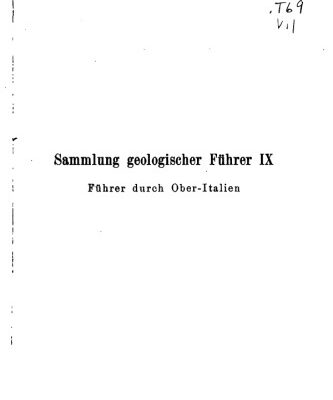 خرید و دانلود نسخه کامل کتاب Geologischer Führer durch Ober-Italien / Das Gebirge der oberitalienischen Seen