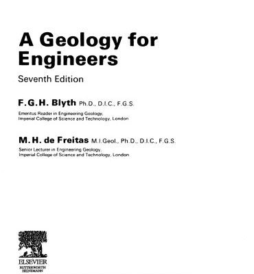 خرید و دانلود نسخه کامل کتاب Geology for Engineers, Seventh Edition