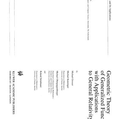خرید و دانلود نسخه کامل کتاب Geometric Theory of Generalized Functions with Applications to General Relativity (Mathematics and Its Applications)