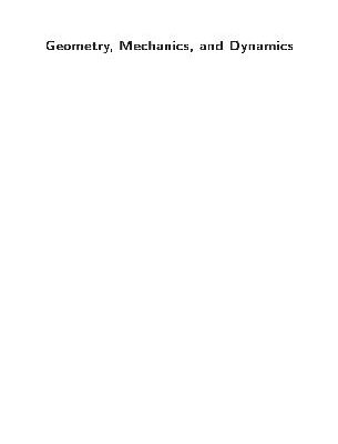 خرید و دانلود نسخه کامل کتاب Geometry, Mechanics, and Dynamics: Volume in Honor of the 60th Birthday of J. E. Marsden