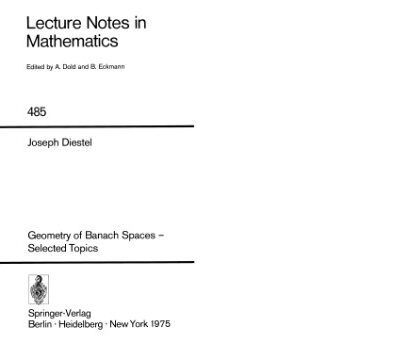 خرید و دانلود نسخه کامل کتاب Geometry of Banach spaces: Selected topics