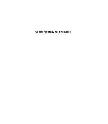 خرید و دانلود نسخه کامل کتاب Geomorphology for Engineers