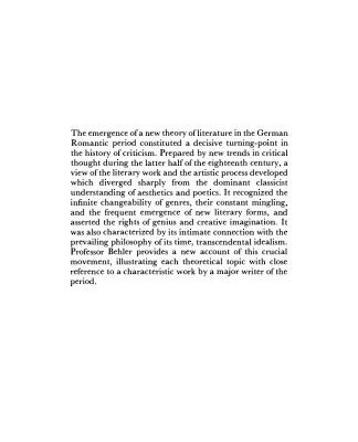 خرید و دانلود نسخه کامل کتاب German Romantic Literary Theory
