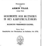 خرید و دانلود نسخه کامل کتاب Geschichte der Deutschen in den Karpathenländern [Karpatenländern] / Geschichte der Deutschen in Galizien bis 1772