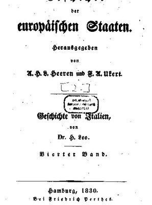 خرید و دانلود نسخه کامل کتاب Geschichte der italienischen Saaten / Vom Jahre 1268 bis 1492