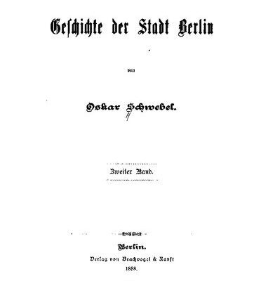 خرید و دانلود نسخه کامل کتاب Geschichte der Stadt Berlin