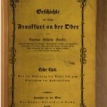 خرید و دانلود نسخه کامل کتاب Geschichte der Stadt Frankfurt an der Oder. Von der Gründung der Stadt bis zum Königtum der Hohenzollern