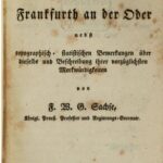 خرید و دانلود نسخه کامل کتاب Geschichte der Stadt Frankfurth [Frankfurt] an der Oder nebst topographisch-statistischen Bemerkungen über dieselbe und Beschreibung ihrer vorzüglichsten Merkwürdigkeiten