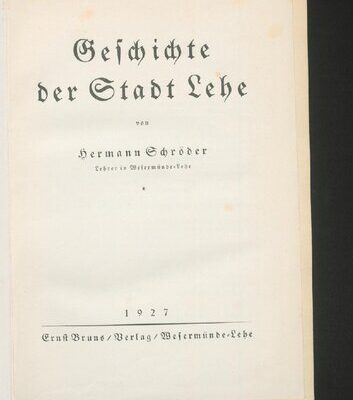 خرید و دانلود نسخه کامل کتاب Geschichte der Stadt Lehe