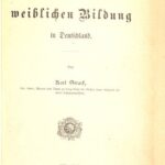 خرید و دانلود نسخه کامل کتاب Geschichte der weiblichen Bildung