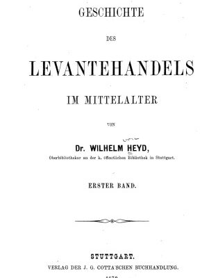 خرید و دانلود نسخه کامل کتاب Geschichte des Levantehandels im Mittelalter