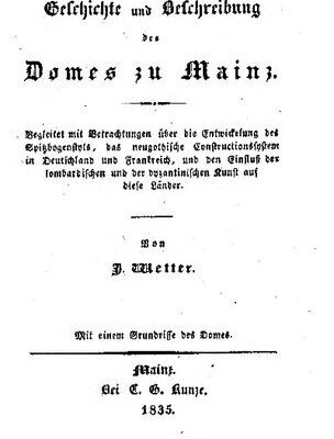 خرید و دانلود نسخه کامل کتاب Geschichte und Beschreibung des Domes zu Mainz