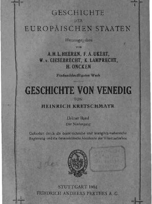خرید و دانلود نسخه کامل کتاب Geschichte von Venedig / Der Niedergang