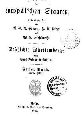 خرید و دانلود نسخه کامل کتاب Geschichte Württembergs / Von 1268 bis 1496