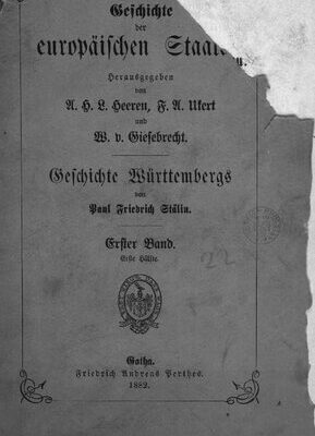 خرید و دانلود نسخه کامل کتاب Geschichte Württembers / Bis 1268