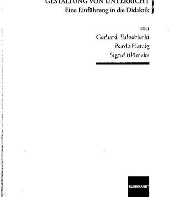 خرید و دانلود نسخه کامل کتاب Gestaltung von Unterricht. Eine Einführung in die Didaktik