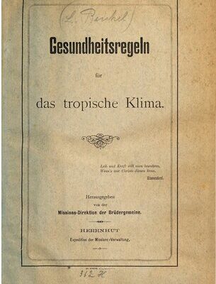 خرید و دانلود نسخه کامل کتاب Gesundheitsregeln für das tropische Klima