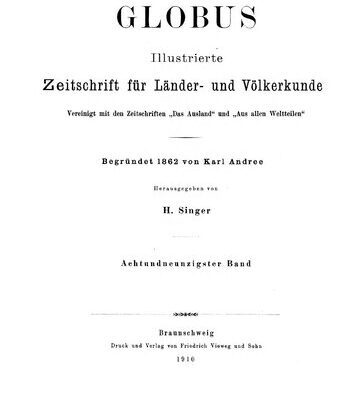 خرید و دانلود نسخه کامل کتاب Globus. Illustrierte Zeitschrift für Länder- und Völkerkunde