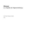 خرید و دانلود نسخه کامل کتاب Glossar zu «Aspekte der Allgemeinbildung»