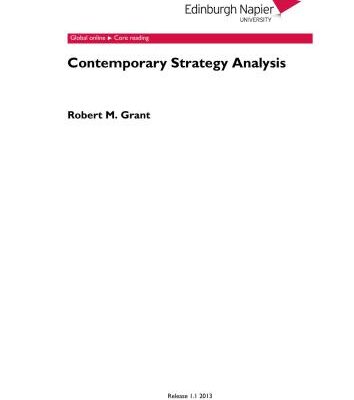 خرید و دانلود نسخه کامل کتاب Grant – Contemporary Strategy Analysis 8. Edition with 25 CASES