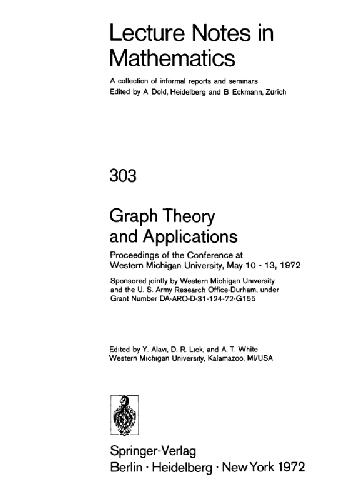 خرید و دانلود نسخه کامل کتاب Graph theory and applications. Proceedings of the Conference at Western Michigan University, May 10-13, 1972_68cf14f0b86f6.jpeg خرید و دانلود نسخه کامل کتاب Graph theory and applications. Proceedings of the Conference at Western Michigan University, May 10-13, 1972