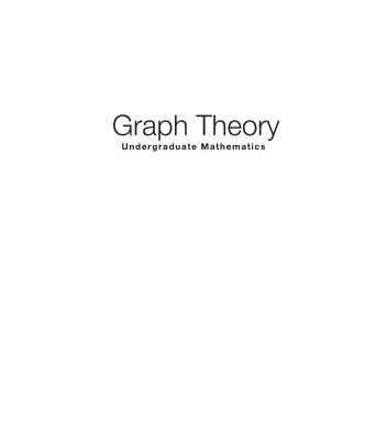 خرید و دانلود نسخه کامل کتاب Graph Theory: Undergraduate Mathematics
