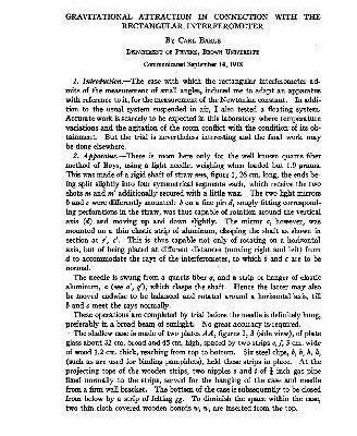 خرید و دانلود نسخه کامل کتاب Gravitational Attraction in Connection with the Rectangular Interferometer (1918)(en)(5s)