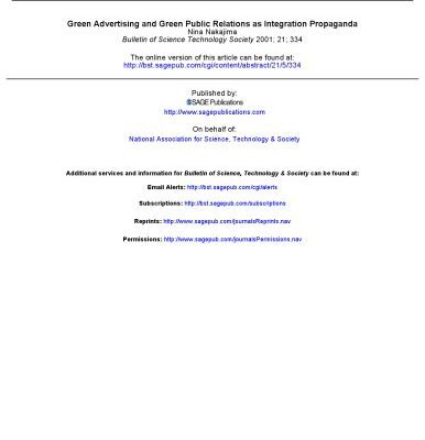 خرید و دانلود نسخه کامل کتاب Green Advertising and Green Public Relations as Integration Propaganda