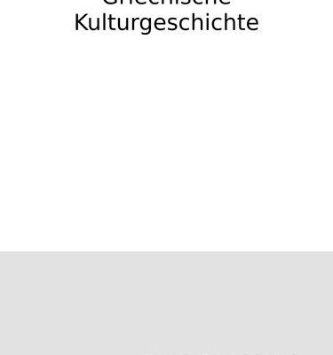 خرید و دانلود نسخه کامل کتاب Griechische Kulturgeschichte