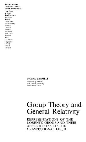 خرید و دانلود نسخه کامل کتاب Group theory and general relativity: representations of the Lorentz group and their applications to the gravitational field_68be9522bd2b8.jpeg خرید و دانلود نسخه کامل کتاب Group theory and general relativity: representations of the Lorentz group and their applications to the gravitational field