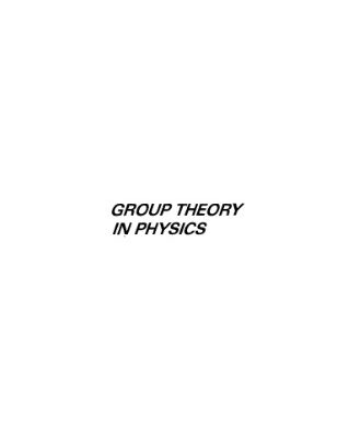 خرید و دانلود نسخه کامل کتاب Group theory in physics