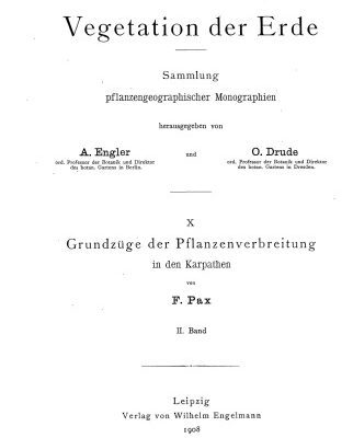 خرید و دانلود نسخه کامل کتاب Grundzüge der Pflanzenverbreitung in den Karpathen [Karpaten]