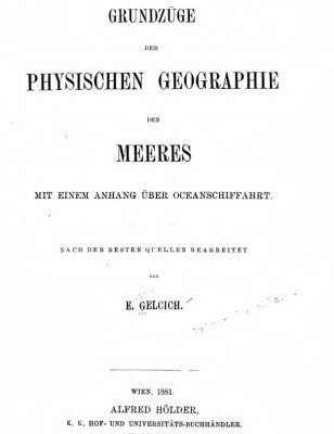 خرید و دانلود نسخه کامل کتاب Grundzüge der Physischen Geographie des Meeres mit einem Anhang über Oceanschiffahrt [Ozeanschifffahrt]