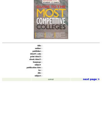 خرید و دانلود نسخه کامل کتاب Guide to the Most Competitive Colleges