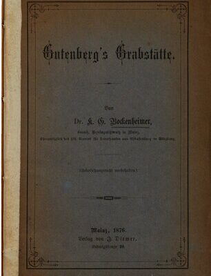 خرید و دانلود نسخه کامل کتاب Gutenbergs Grabstätte