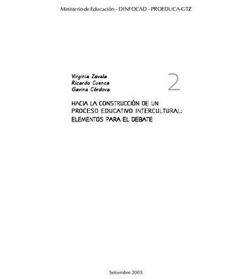 خرید و دانلود نسخه کامل کتاب Hacia la construcción de un proceso educativo intercultural: elementos para el debate