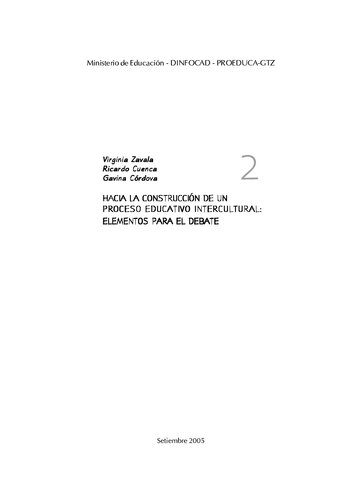 خرید و دانلود نسخه کامل کتاب Hacia la construcción de un proceso educativo intercultural: elementos para el debate_68cef1e0db745.jpeg خرید و دانلود نسخه کامل کتاب Hacia la construcción de un proceso educativo intercultural: elementos para el debate